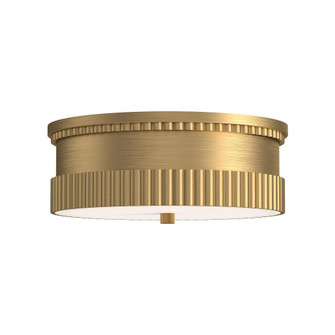 Rue 14-in Brushed Gold 3 Lights Flush Mount (7713|FM416114BG)