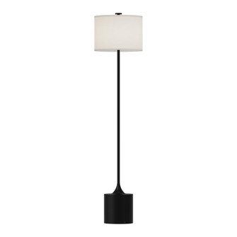 Issa 61-in Matte Black/Ivory Linen 1 Light Floor Lamp (7713|FL418761MBIL)