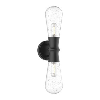 Marcel 5-in Clear Bubble Glass/Textured Black 2 Lights Outdoor Wall Sconce (7713|EW464002BKCB)