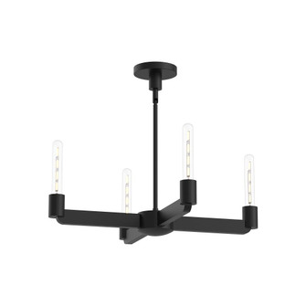 Claire 25-in Matte Black 4 Lights Chandelier (7713|CH607225MB)