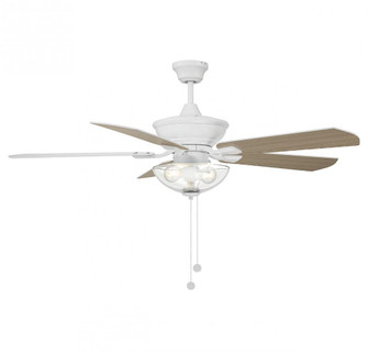 52'' 2-Light Outdoor Ceiling Fan in White (8483|M2026WHRV)
