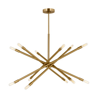 Eastyn Modern 12-Light Indoor Dimmable Large Chandelier (7725|CC16612BBS)