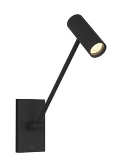 The Ponte Small 5-inch Damp Rated 1-Light Integrated Dimmable LED Task Wall Sconce (7355|SLTS14530B)