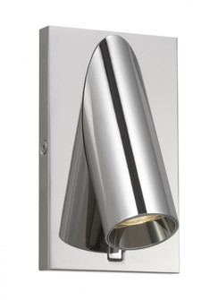 The Ponte 5-inch Damp Rated 1-Light Integrated Dimmable LED Wall Sconce in Polished Nickel (7355|700WSPNT5N-LED930)