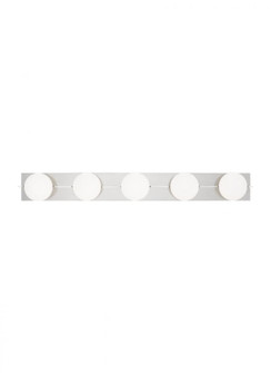 The Orbel 41-inch Damp Rated 5-Light Dimmable Bath Vanity in Polished Nickel (7355|SLBA124N)
