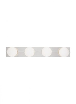 The Orbel 32.5-inch Damp Rated 4-Light Dimmable Bath Vanity in Polished Nickel (7355|SLBA123N-L)