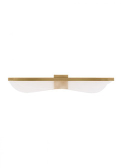 The Nyra 36-inch Damp Rated 1-Light Integrated Dimmable LED Bath Vanity in Plated Brass (7355|SLBA14730BR)