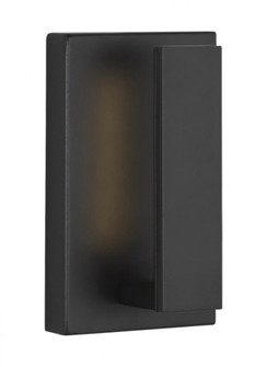 The Nate 9 1-Light Wet Rated Integrated Dimmable LED Outdoor Wall Sconce in Black (7355|700OWNTE9B-LED930)