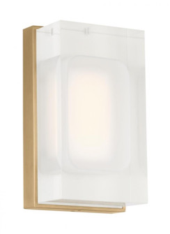 The Milley 7-inch Damp Rated 1-Light Integrated Dimmable LED Wall Sconce in Natural Brass (7355|700WSMLY7NB-LED930-277)