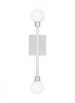 The Mara Damp Rated 2-Light Integrated Dimmable LED Wall Sconce in Polished Nickel (7355|700WSMRAN-LED927-277)