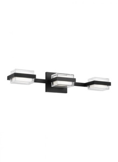 The Kamden 22.5-inch Damp Rated 3-Light Integrated Dimmable LED Bath Vanity in Nightshade Black (7355|700BCKMD3HB-LED930-277)