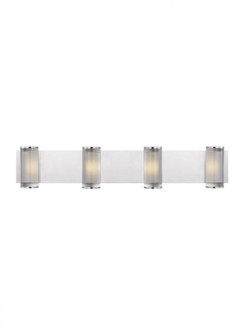 The Esfera X-Large Damp Rated 4-Light Integrated Dimmable LED Wall Sconce in Polished Nickel (7355|KWWS10227CN)