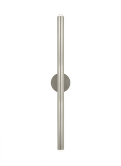 The Ebell X-Large Damp Rated 2-Light Integrated Dimmable LED Wall Sconce in Antique Nickel (7355|KWWS10827AN)