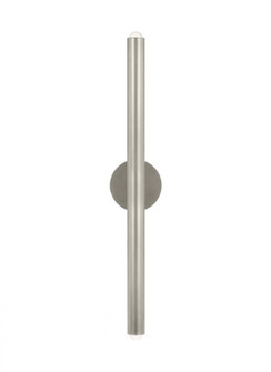 The Ebell Large Damp Rated 2-Light Integrated Dimmable LED Wall Sconce in Antique Nickel (7355|KWWS10727AN)