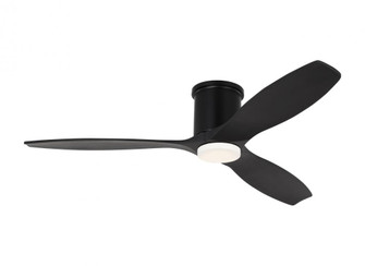 Collins 52-inch indoor/outdoor Energy Star smart integrated LED dimmable hugger ceiling fan (6|3CNHSM52MBKMBKD)