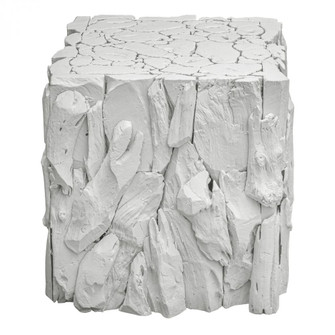 Uttermost Teak Root White Bunching Cube (85|25241)
