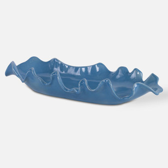 Uttermost Ruffled Feathers Blue Bowl (85|18052)