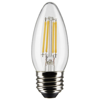 4 Watt B11 LED Filament; Clear; Medium Base; 3000K; 350 Lumens; 120 Volt; 2-Pack (27|S21835)