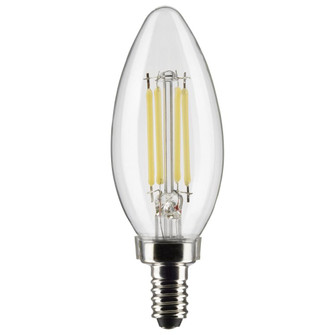 5.5 Watt B11 LED Filament; Clear; Candelabra Base; 5000K; 500 Lumens; 120 Volt; 2-Pack (27|S21829)