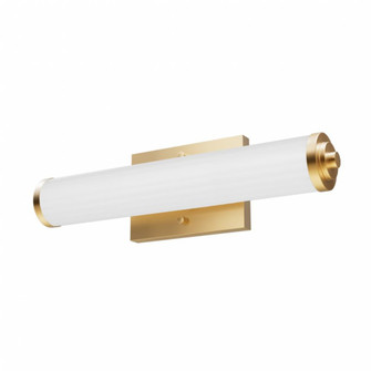 Hunter Holly Grove Alturas Gold with Cased White Glass 2 Light Bathroom Vanity Wall Light Fixture (4797|19944)