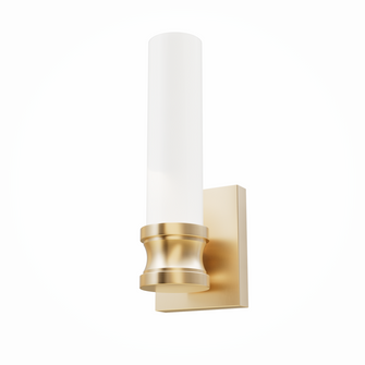 Hunter Lenlock Alturas Gold with Cased White Glass 1 Light Sconce Wall Light Fixture (4797|19904)