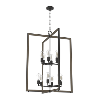 Hunter Woodburn Noble Bronze 12 Light Pendant Ceiling Light Fixture (4797|19860)