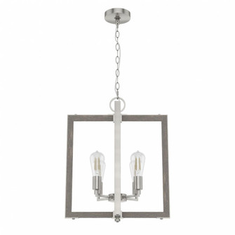 Hunter Woodburn Brushed Nickel 4 Light Pendant Ceiling Light Fixture (4797|19805)