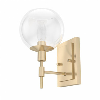 Hunter Xidane Alturas Gold with Clear Glass 1 Light Sconce Wall Light Fixture (4797|19759)