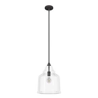 Hunter Dunshire Noble Bronze with Clear Glass 1 Light Pendant Ceiling Light Fixture (4797|19654)