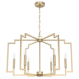 Hunter Zoanne Alturas Gold 6 Light Chandelier Ceiling Light Fixture (4797|19570)