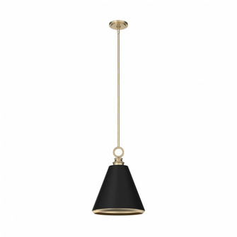 Hunter Klein Alturas Gold and Flat Matte Black 1 Light Pendant Ceiling Light Fixture (4797|19444)