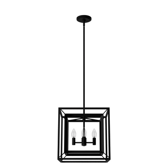 Hunter Doherty Natural Black Iron 4 Light Chandelier Ceiling Light Fixture (4797|19400)