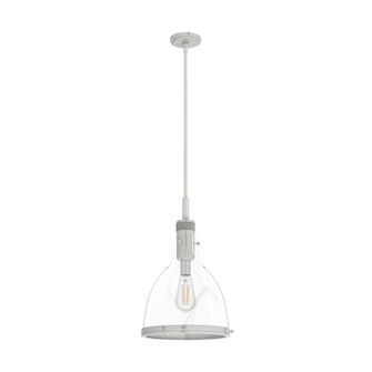 Hunter Van Nuys Brushed Nickel with Clear Glass 1 Light Pendant Ceiling Light Fixture (4797|19296)