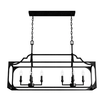 Hunter Highland Hill Rustic Iron 8 Light Chandelier Ceiling Light Fixture (4797|19289)