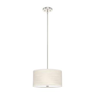 Hunter Solhaven Bleached Alder and Brushed Nickel with Painted Cased White Glass 2 Light Pendant Cei (4797|19243)