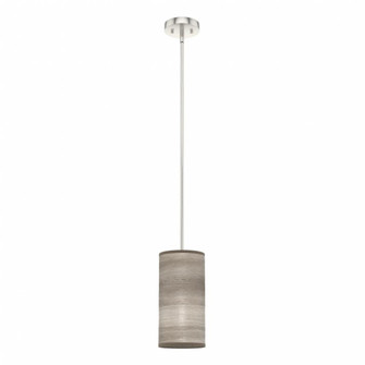 Hunter Solhaven Light Gray Oak and Brushed Nickel 1 Light Pendant Ceiling Light Fixture (4797|19239)