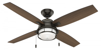 Hunter 52 inch Ocala Noble Bronze Damp Rated Ceiling Fan with LED Light Kit and Pull Chain (4797|59214)