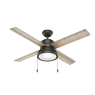 Hunter 52 inch Loki Noble Bronze Ceiling Fan with LED Light Kit and Pull Chain (4797|54152)