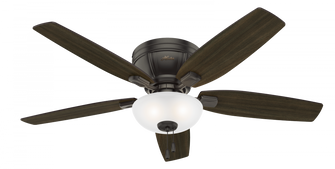 Hunter 52 inch Kenbridge Noble Bronze Low Profile Ceiling Fan with LED Light Kit and Pull Chain (4797|53379)