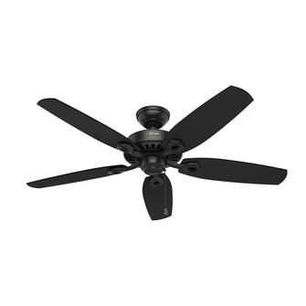 Hunter 52 inch Builder Matte Black Ceiling Fan and Pull Chain (4797|53243)