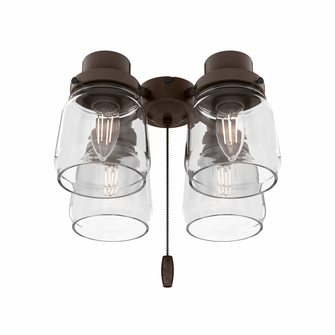 Hunter Original® 4 Light Accessory Fitter and Glass, Chestnut Brown (4797|99385)