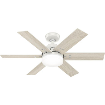 Hunter 44 inch Pacer Fresh White Ceiling Fan with LED Light Kit and Handheld Remote (4797|51205)