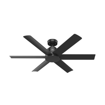 Hunter 52 inch Kennicott Matte Black Damp Rated Ceiling Fan and Wall Control (4797|51180)