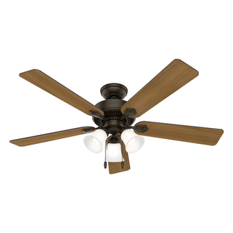 Hunter 52 inch Swanson New Bronze Ceiling Fan with LED Light Kit and Pull Chain (4797|50887)
