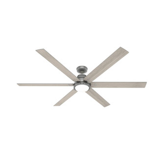 Hunter 72 inch Wi-Fi Gravity Matte Silver Ceiling Fan with LED Light Kit and Handheld Remote (4797|51884)