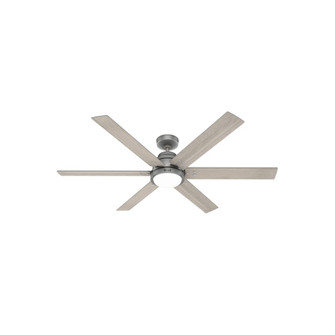 Hunter 60 inch Wi-Fi Gravity Matte Silver Ceiling Fan with LED Light Kit and Handheld Remote (4797|51883)