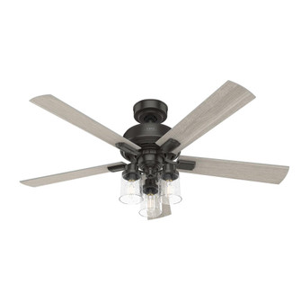 Hunter 52 inch Hartland Noble Bronze Ceiling Fan with LED Light Kit and Handheld Remote (4797|51854)