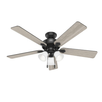 Hunter 52 inch Swanson Matte Black Ceiling Fan with LED Light Kit and Pull Chain (4797|51737)