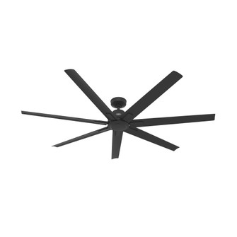 Hunter 72 inch Downtown Matte Black Damp Rated Ceiling Fan and Wall Control (4797|51592)