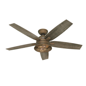 Hunter 52 inch Hampshire Weathered Copper Ceiling Fan with LED Light Kit and Handheld Remote (4797|51573)